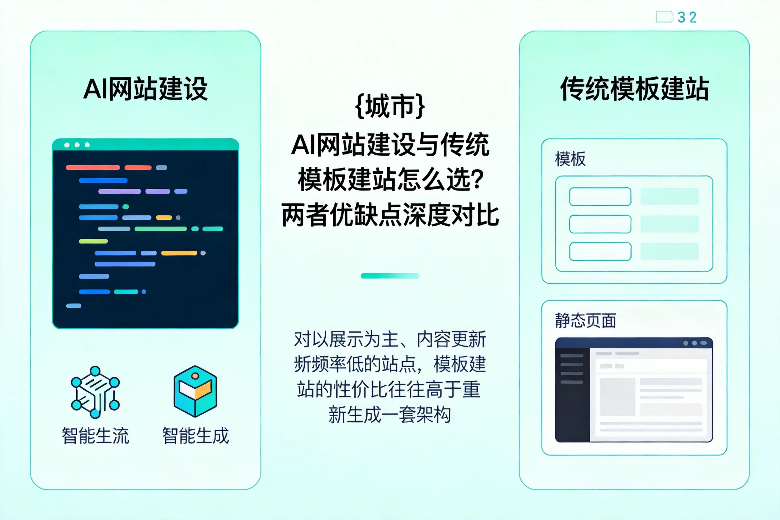 六盘水AI网站建设与传统模板建站怎么选？两者优缺点深度对比