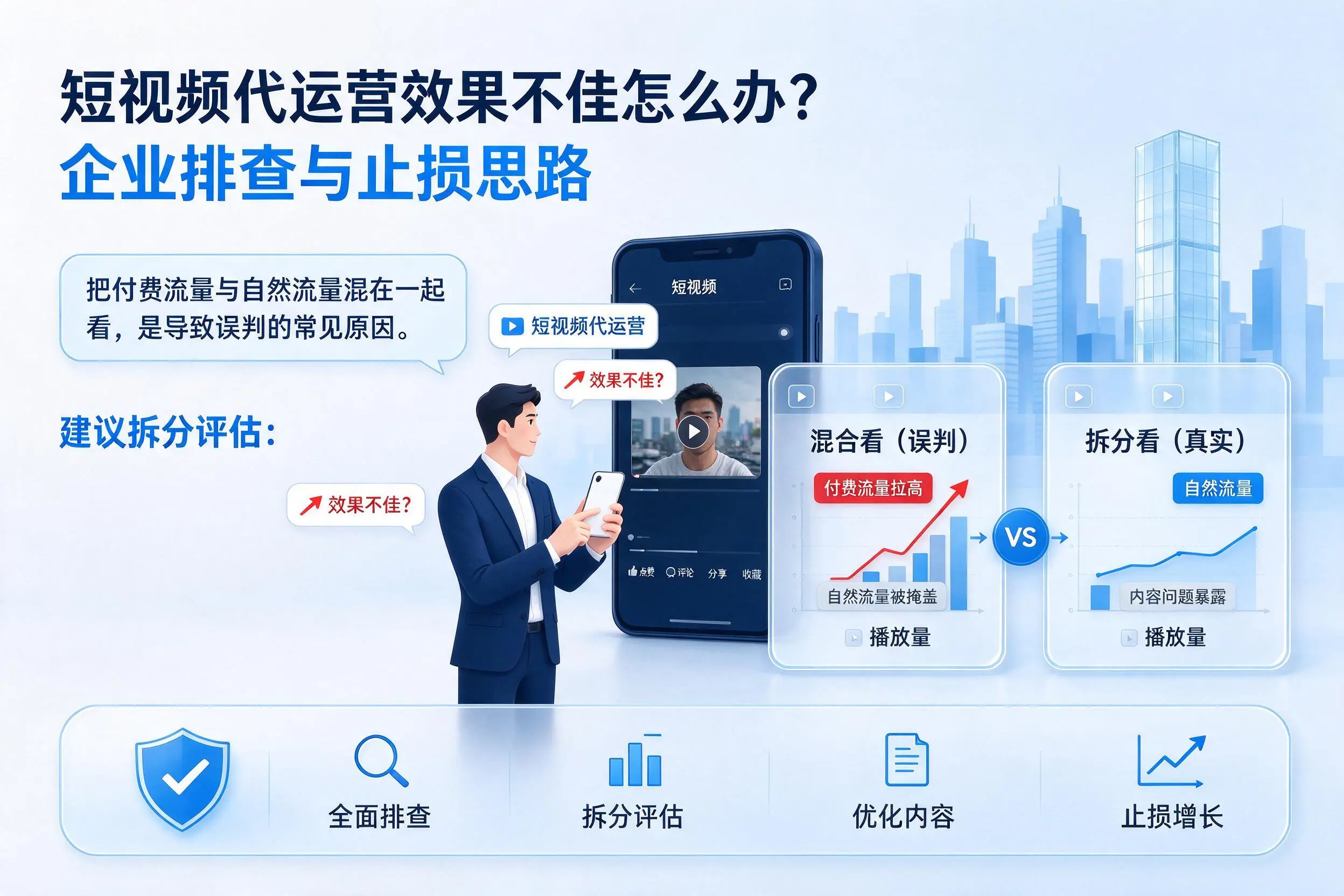 短视频代运营效果不佳怎么办?六盘水企业排查与止损思路