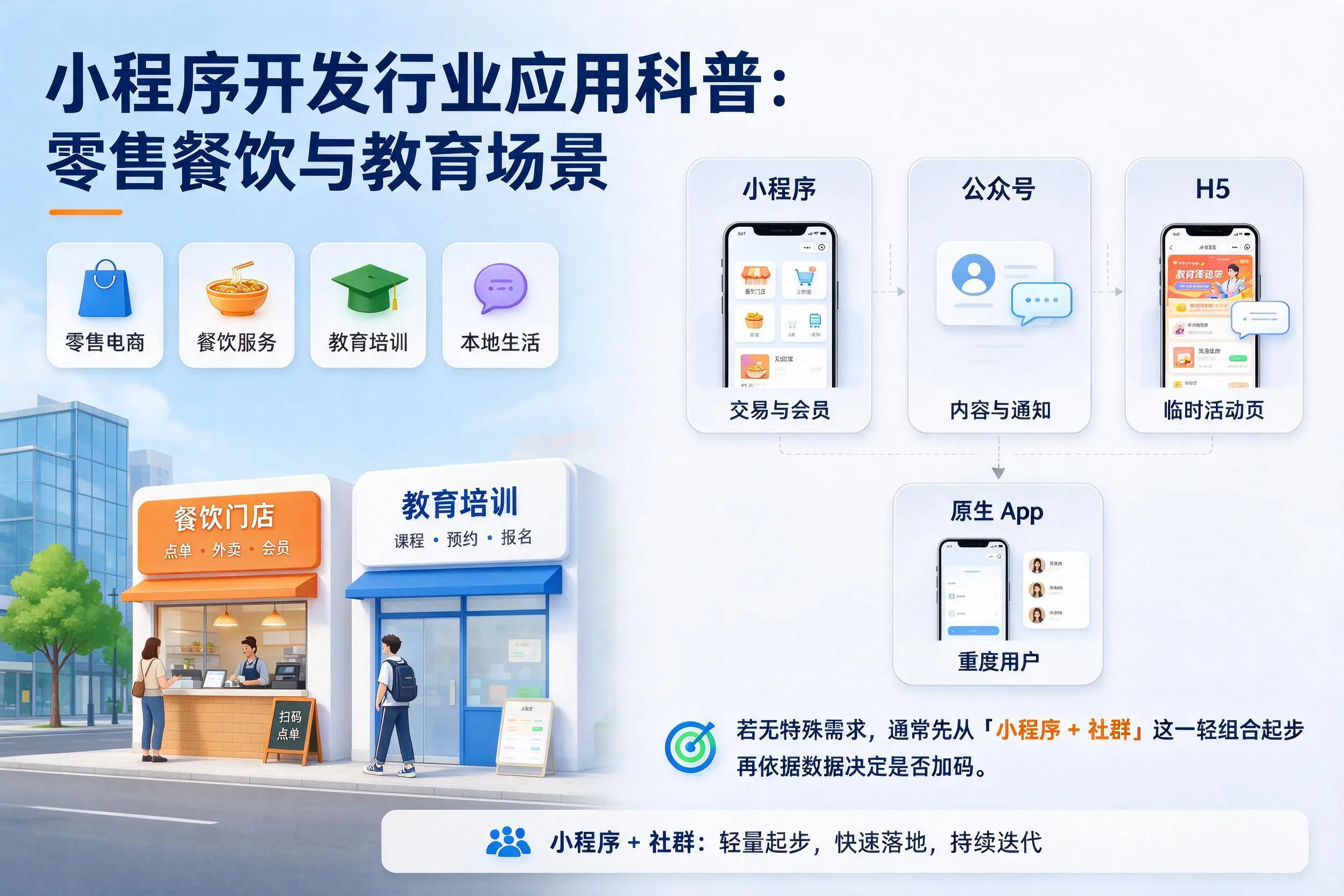 六盘水小程序开发行业应用科普：零售餐饮与教育场景