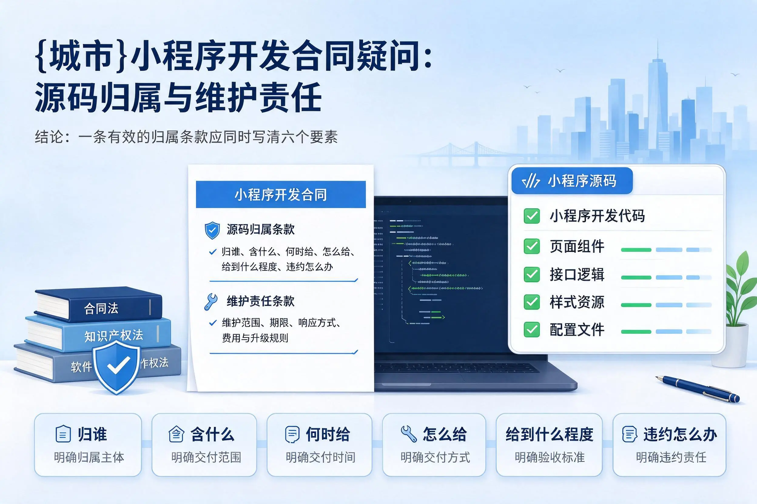 六盘水小程序开发合同疑问:源码归属与维护责任