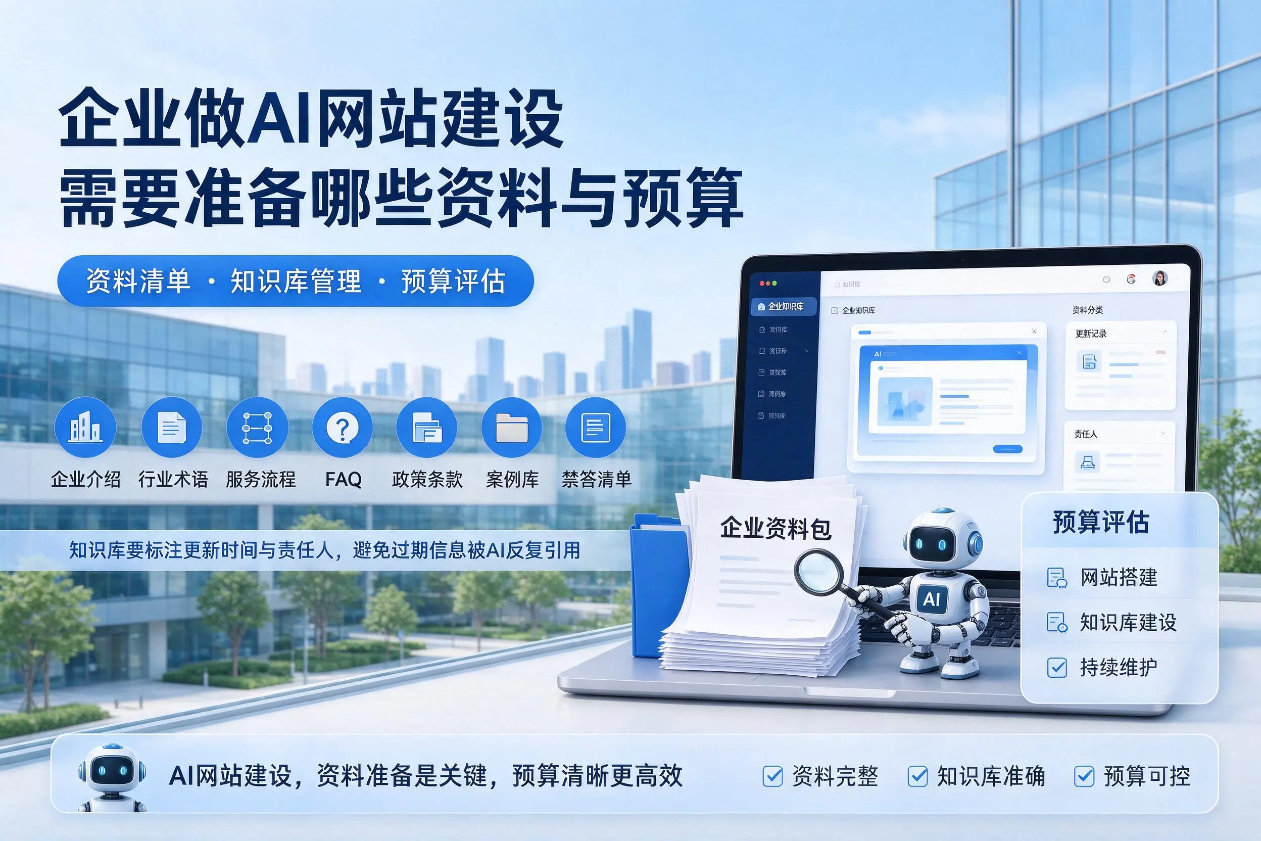 六盘水企业做AI网站建设需要准备哪些资料与预算